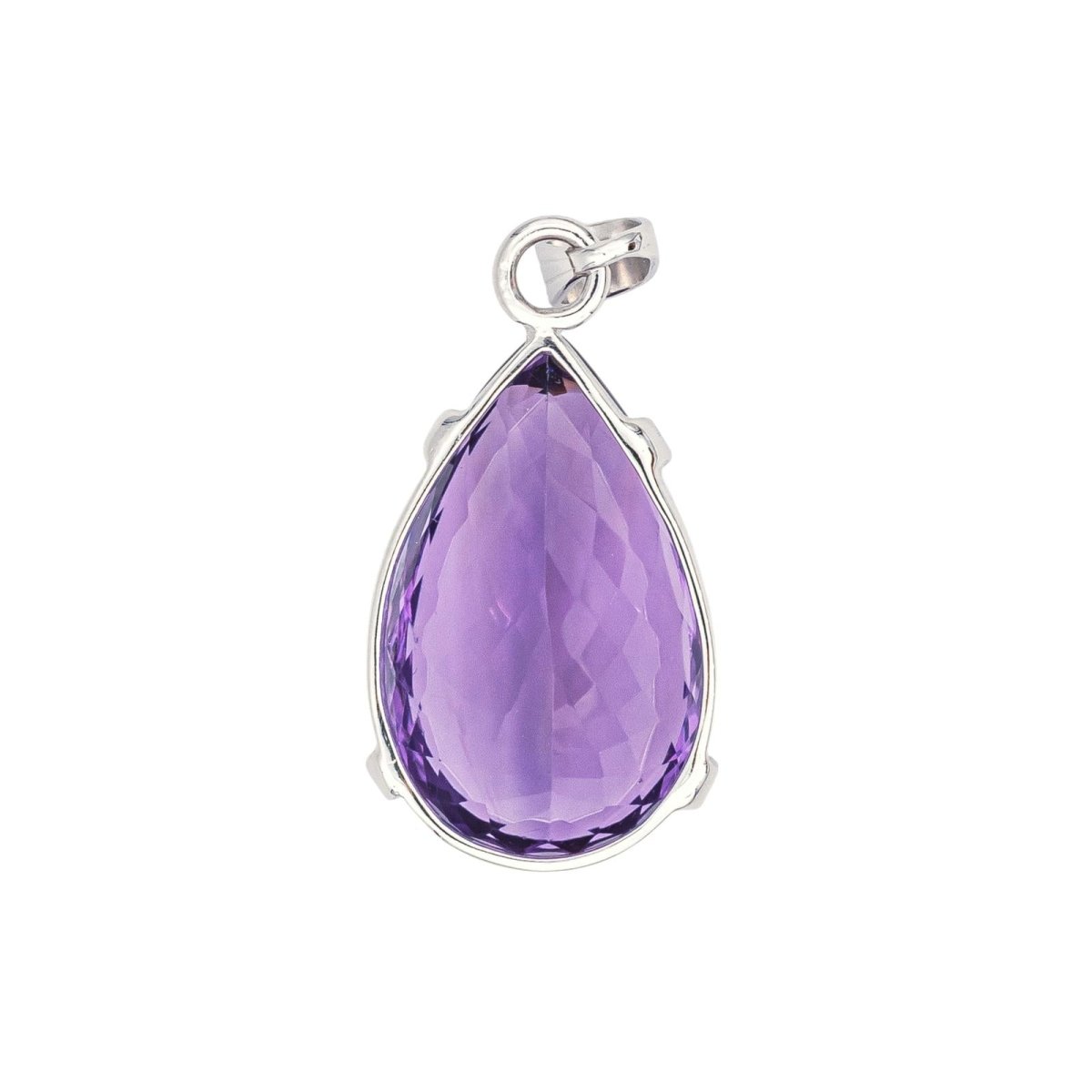 Pendentif en or blanc et améthyste - Castafiore