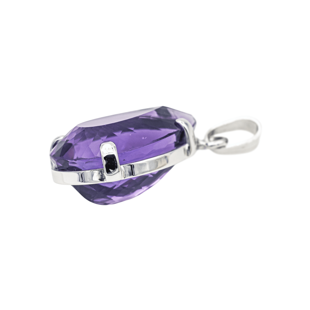 Pendentif en or blanc et améthyste - Castafiore