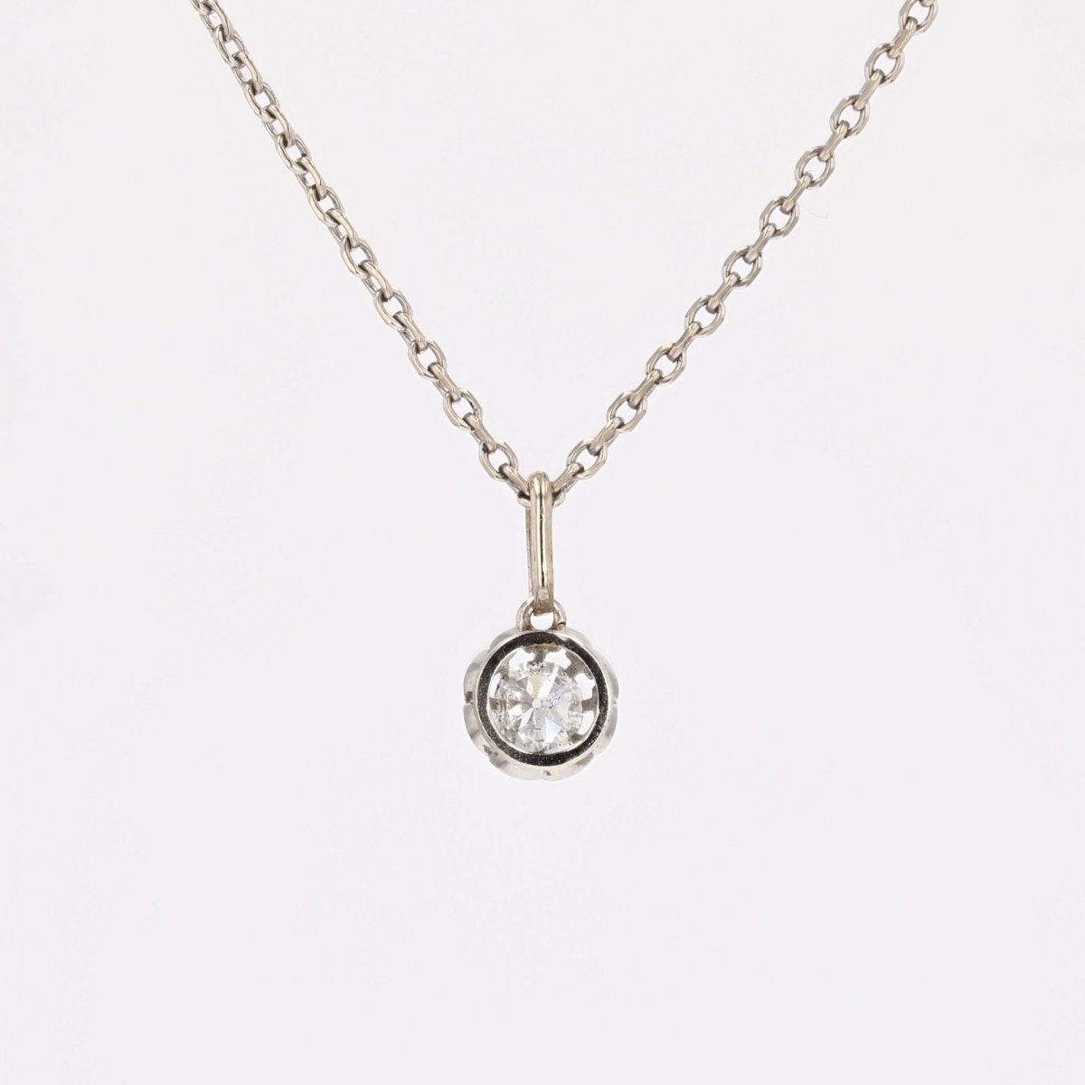 Pendentif en or blanc et diamant - Castafiore