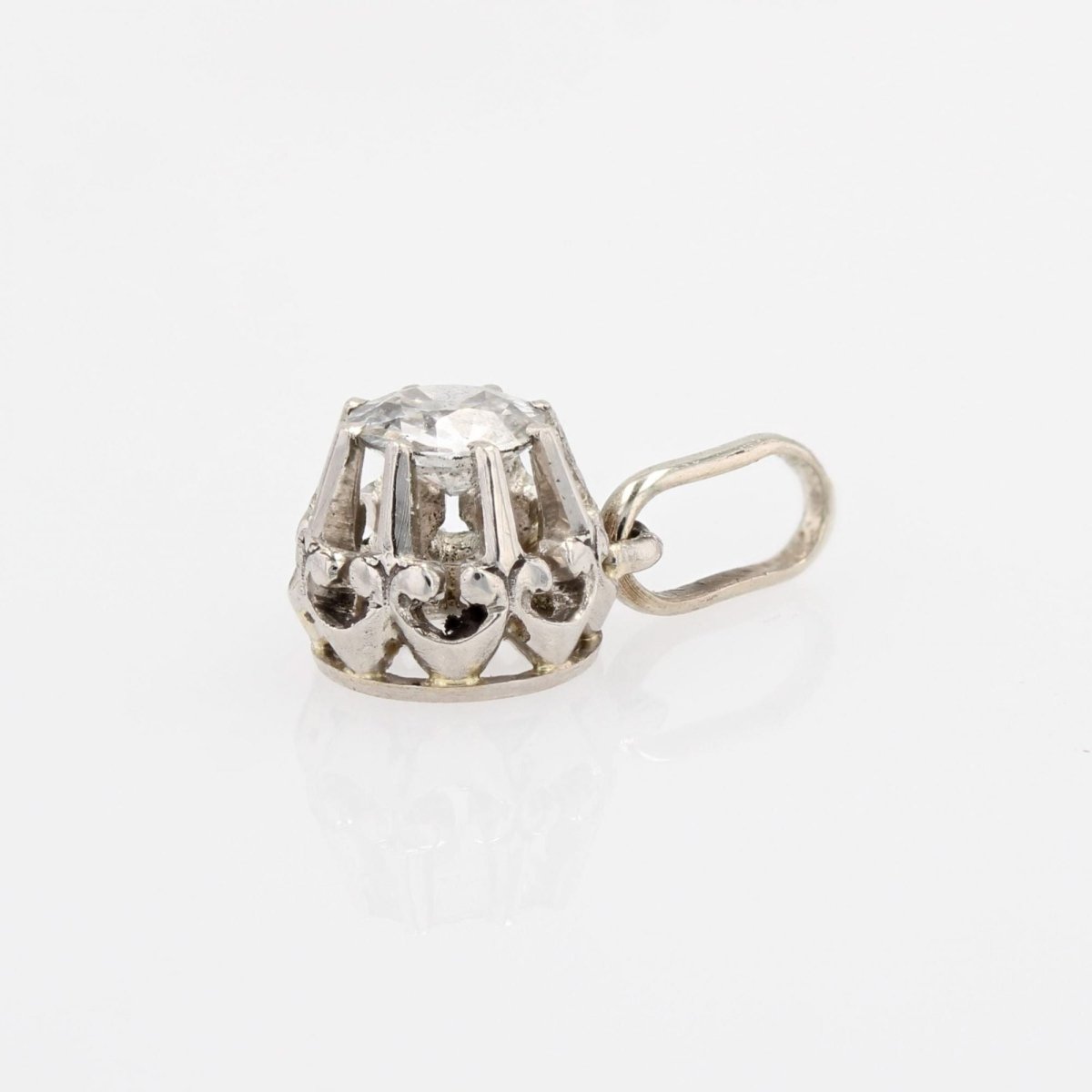 Pendentif en or blanc et diamant - Castafiore