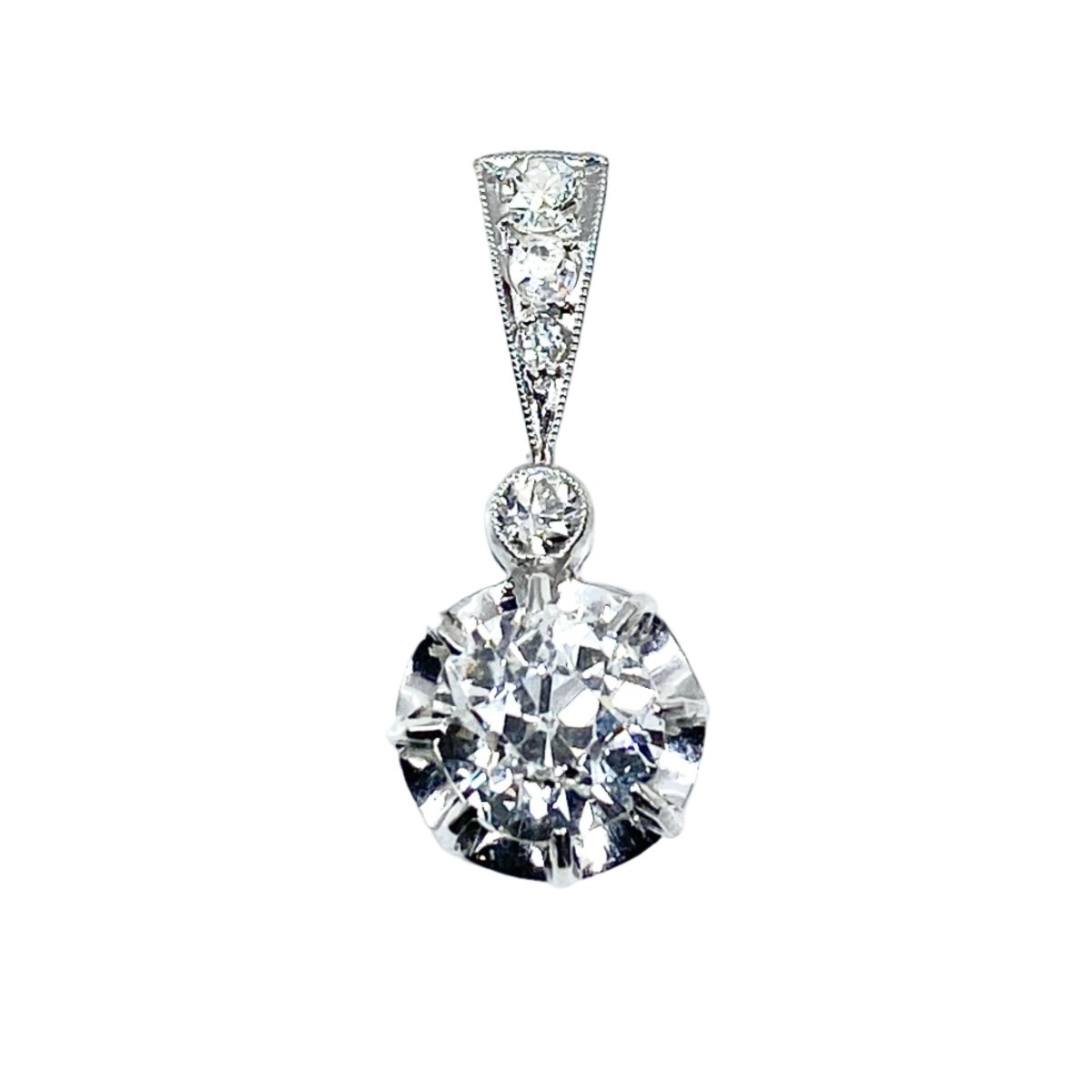 Pendentif en or blanc et diamant - Castafiore