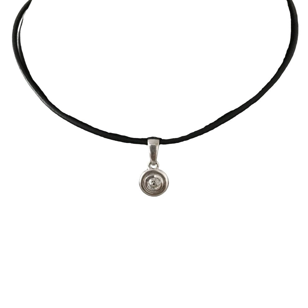 Pendentif en or blanc et diamant - Castafiore