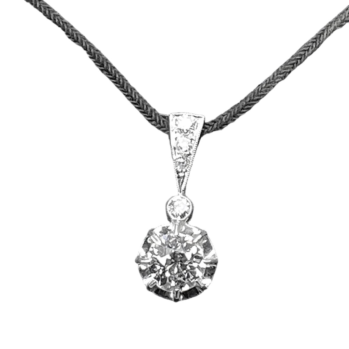 Pendentif en or blanc et diamant - Castafiore