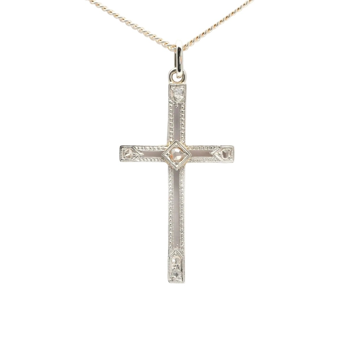 Pendentif en or blanc et diamants - Castafiore