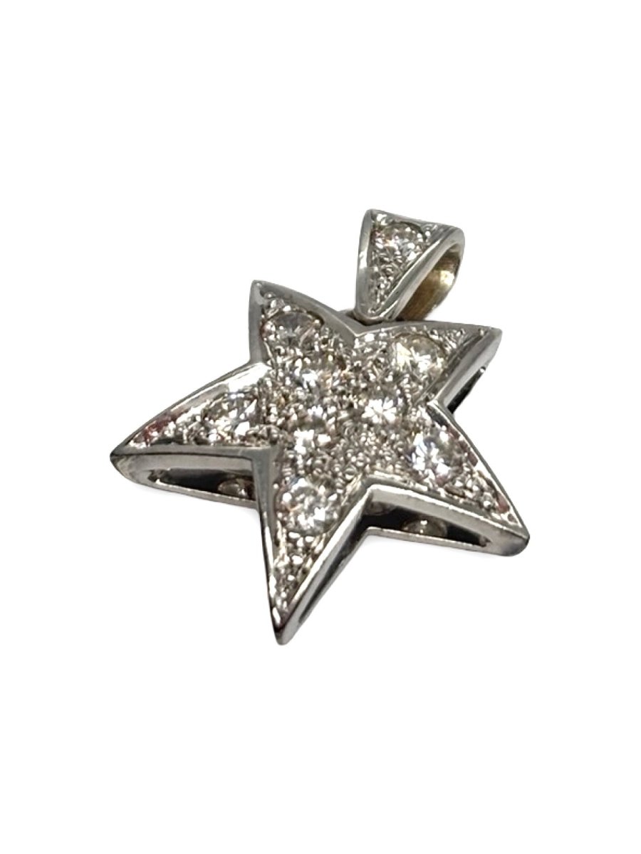 Pendentif en or blanc et diamants - Castafiore