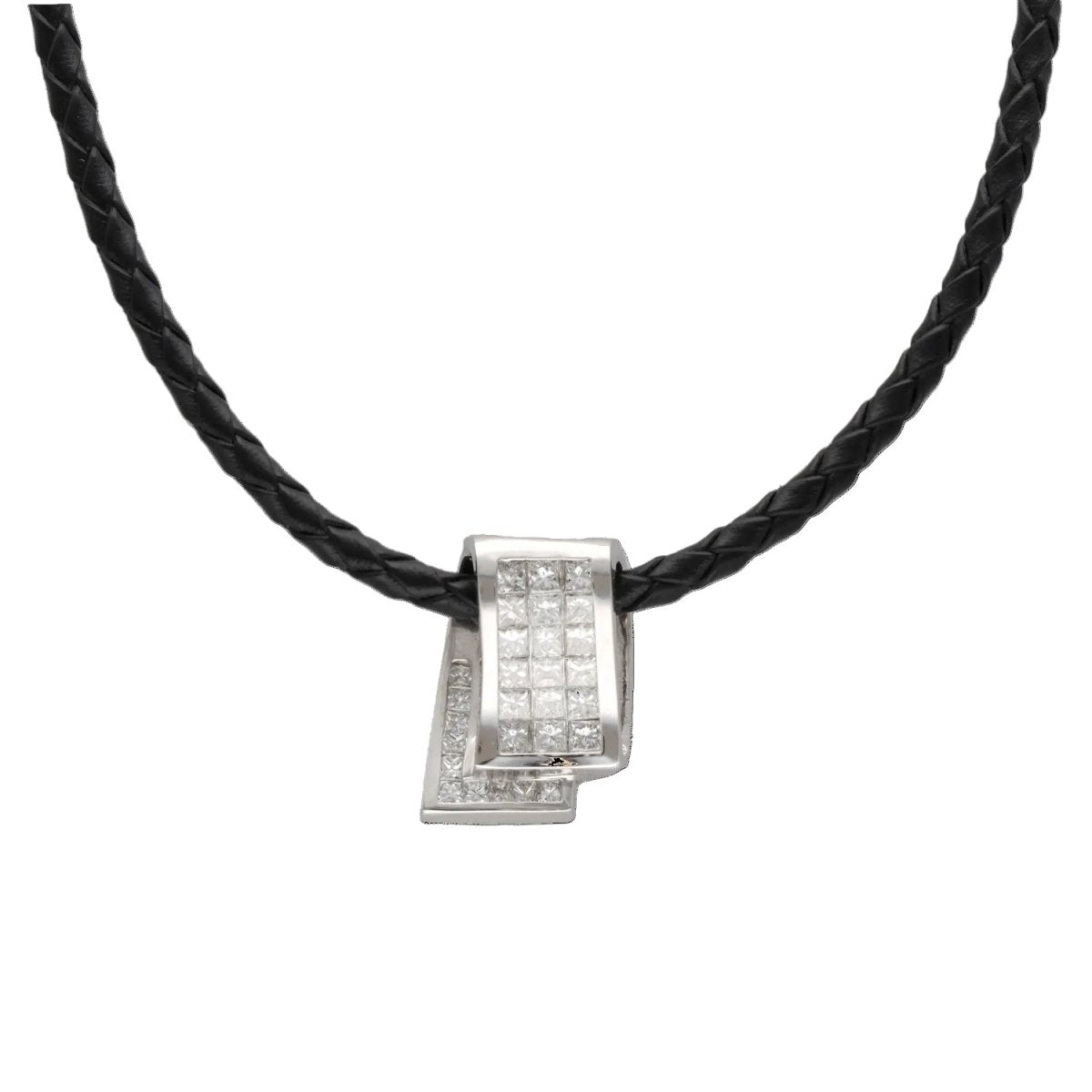 Pendentif en or blanc et diamants - Castafiore