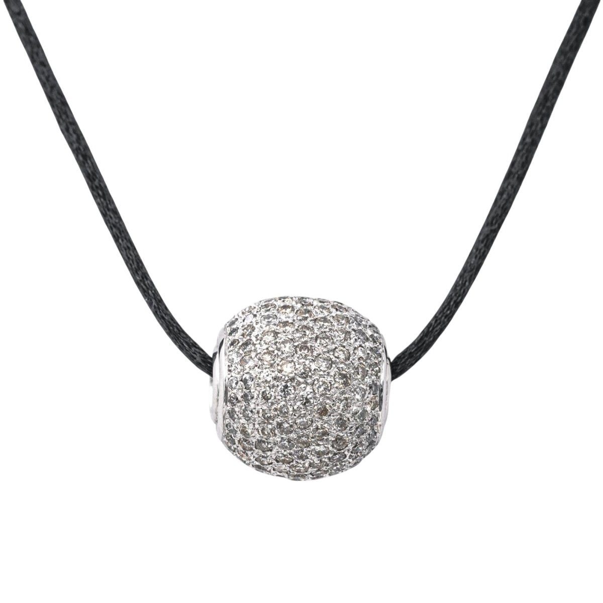 Pendentif en or blanc et diamants - Castafiore