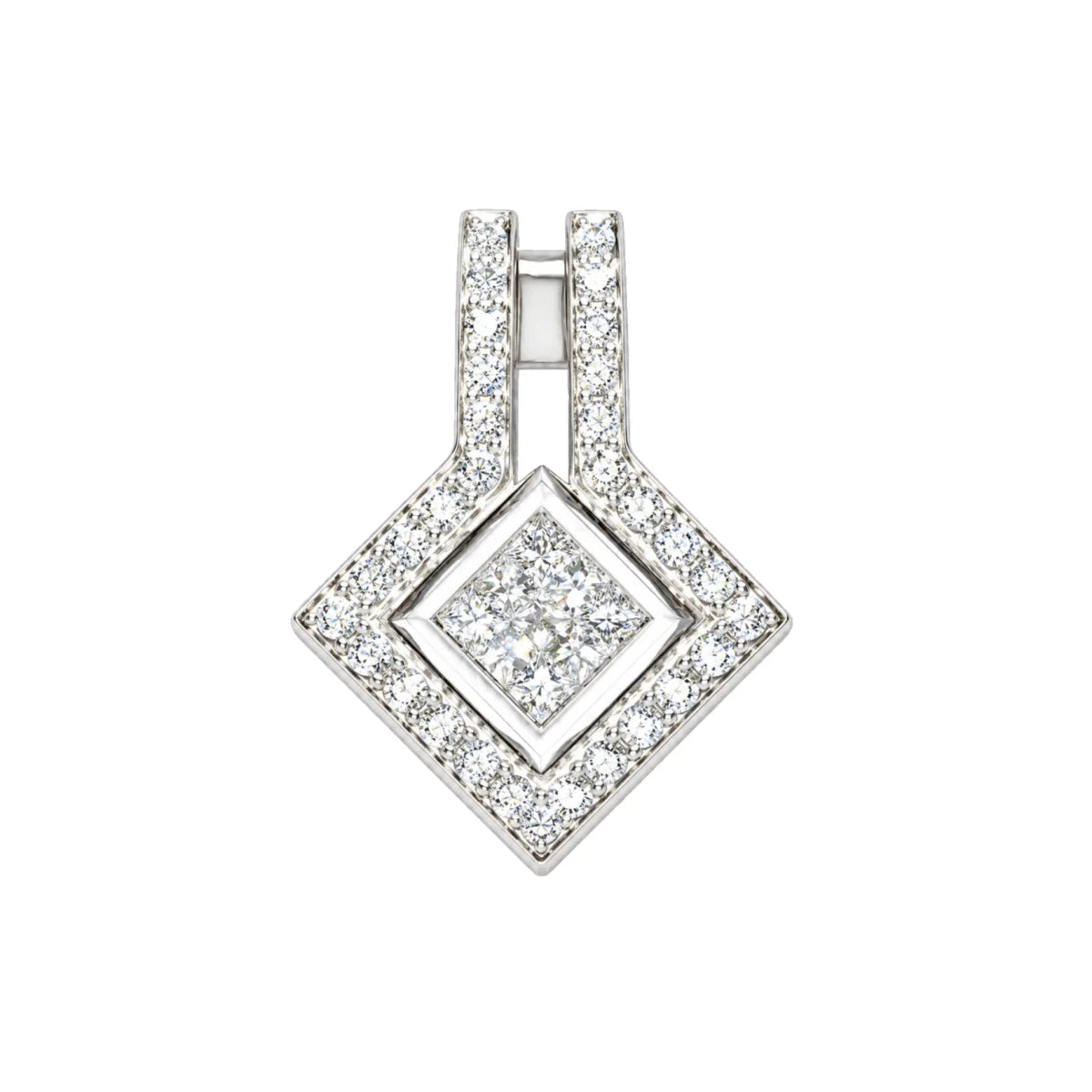 Pendentif en or blanc et diamants - Castafiore