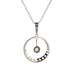 Pendentif en or blanc et diamants - Castafiore