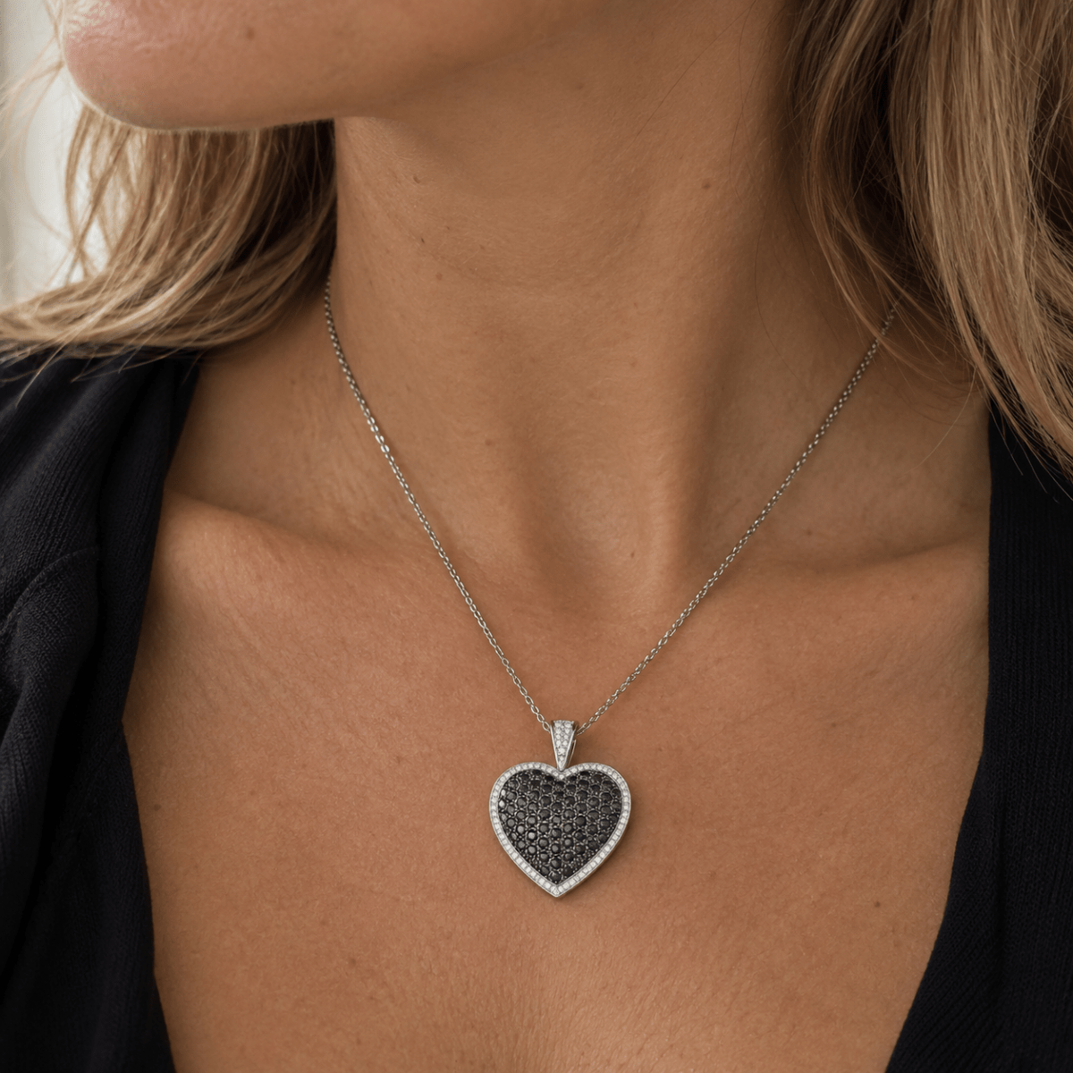 Pendentif en or blanc et diamants - Castafiore