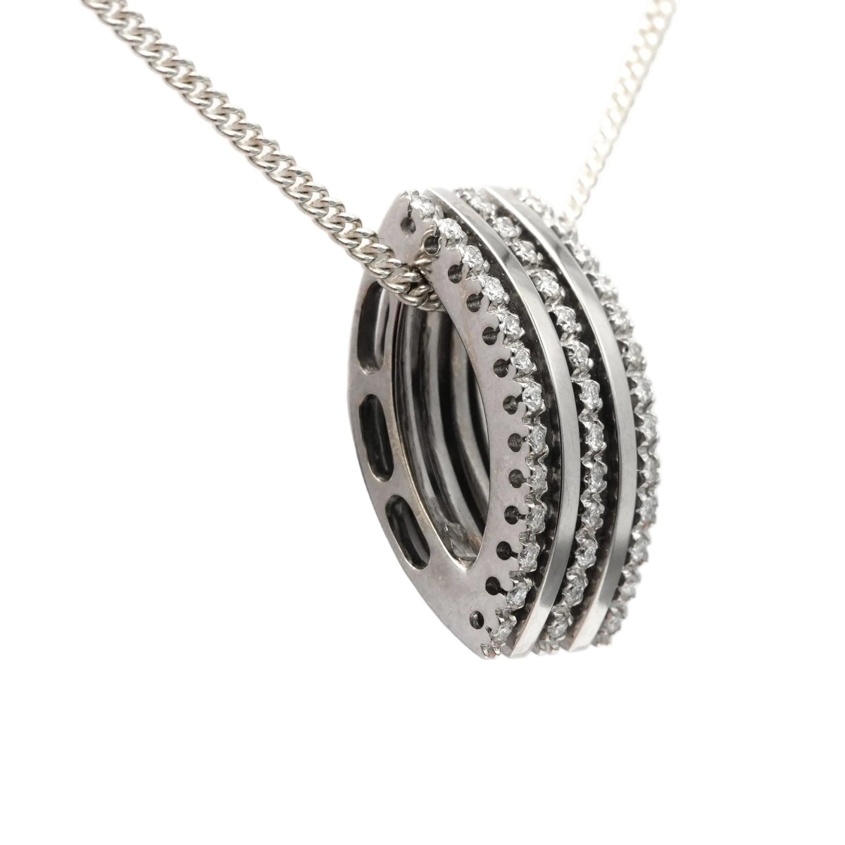 Pendentif en or blanc et diamants - Castafiore