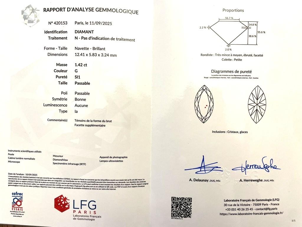 Pendentif en or blanc et diamants - Castafiore