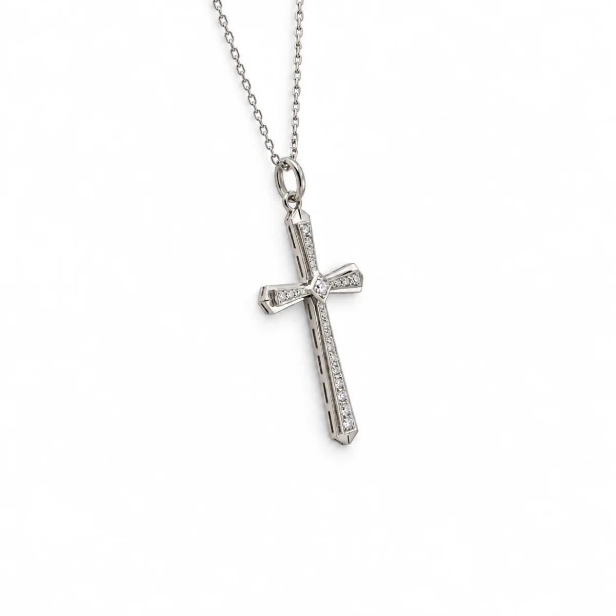Pendentif en or blanc et diamants - Castafiore