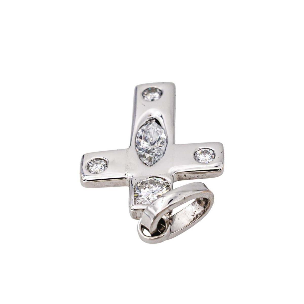 Pendentif en or blanc et diamants - Castafiore