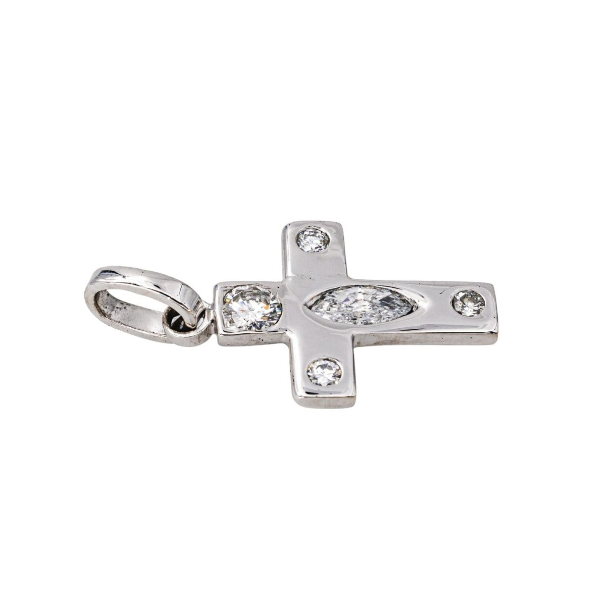 Pendentif en or blanc et diamants - Castafiore