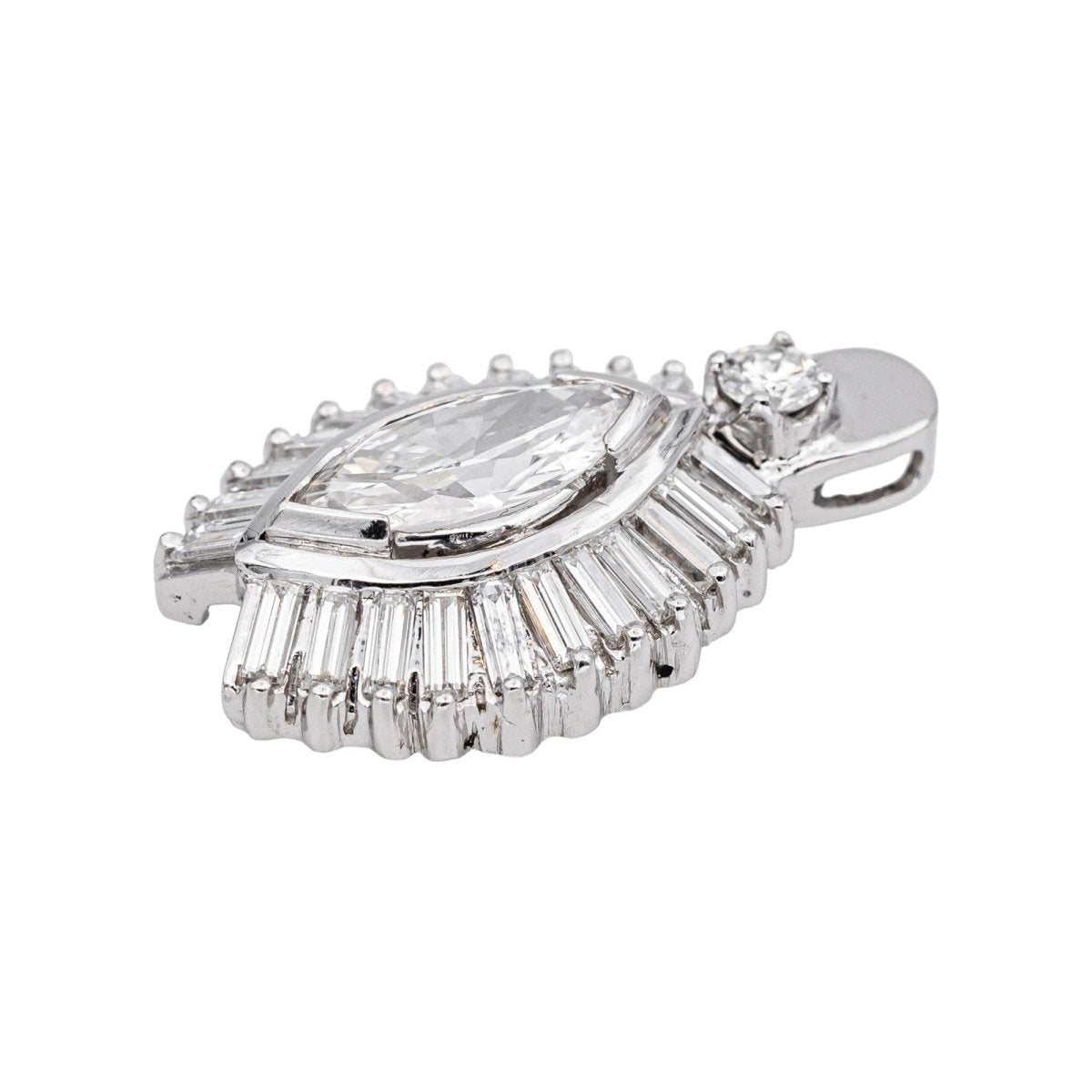 Pendentif en or blanc et diamants - Castafiore