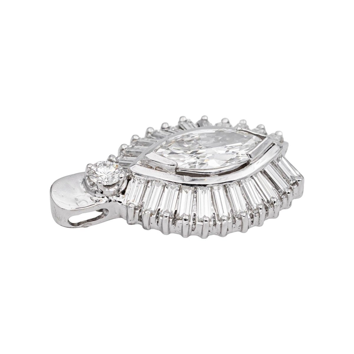 Pendentif en or blanc et diamants - Castafiore