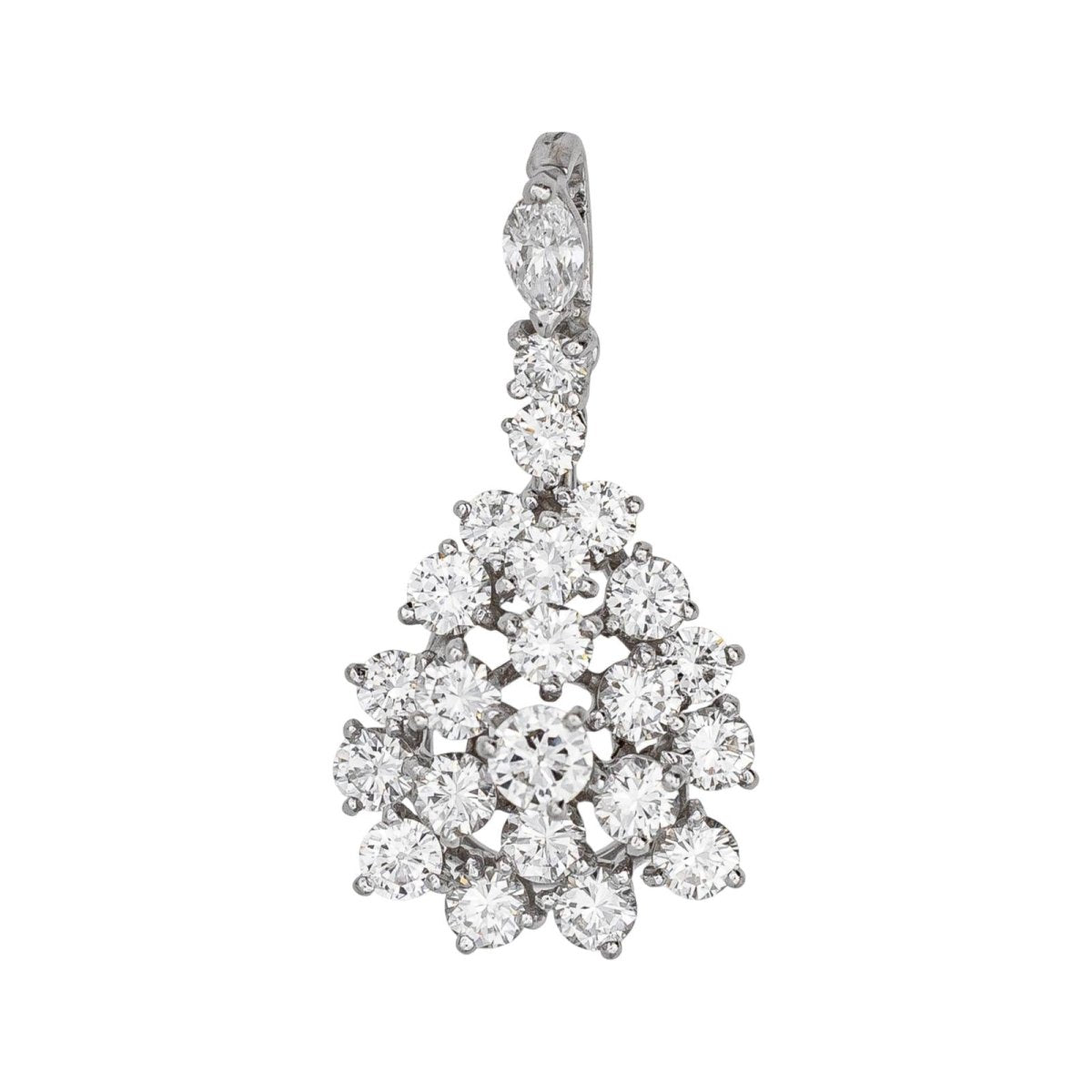 Pendentif en or blanc et diamants - Castafiore