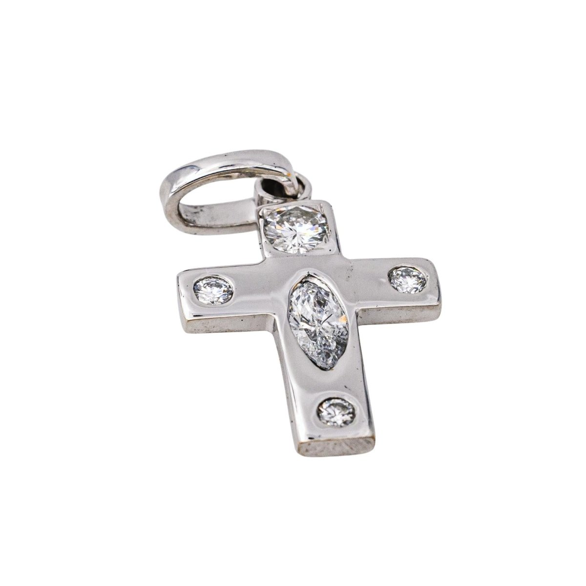 Pendentif en or blanc et diamants - Castafiore