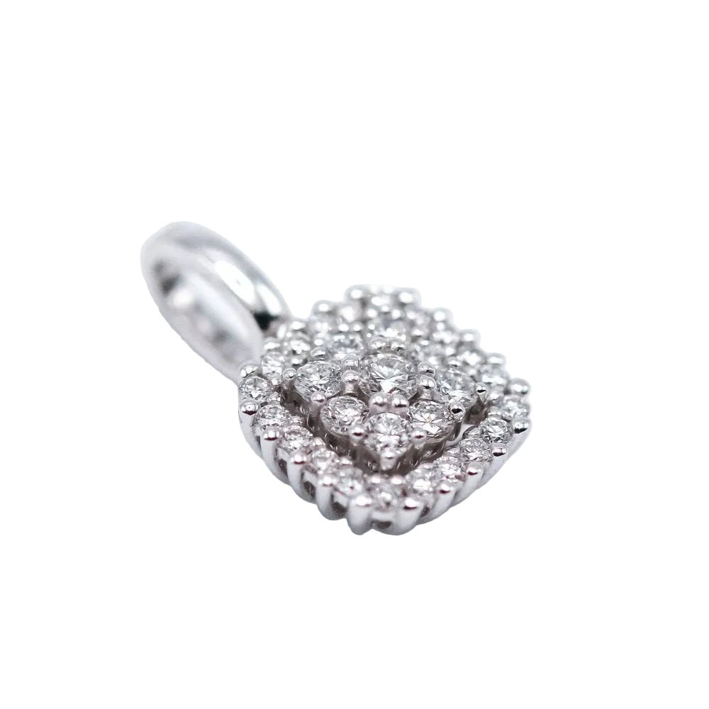 Pendentif en or blanc et diamants - Castafiore