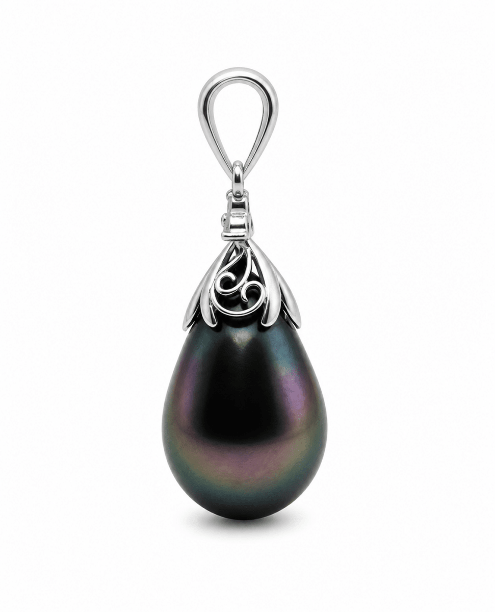 Pendentif en or blanc et perle - Castafiore