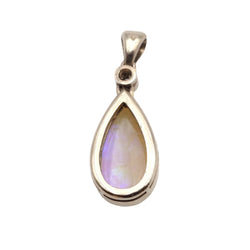 Pendentif en or blanc, opale et diamants - Castafiore