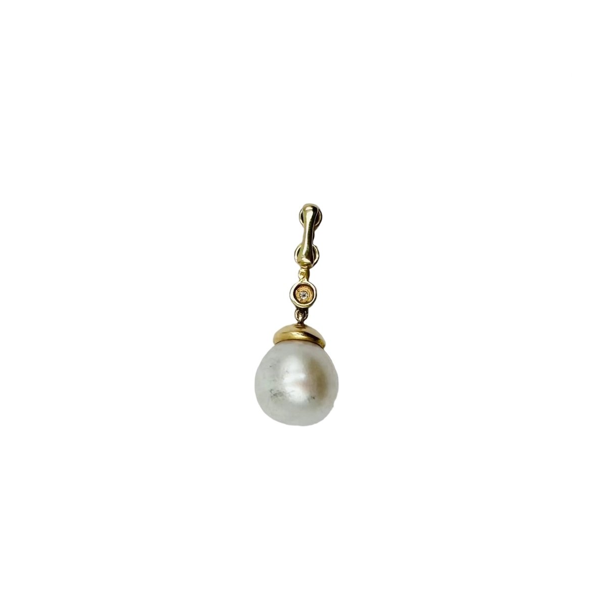 Pendentif en or blanc, or jaune, perle et diamants - Castafiore
