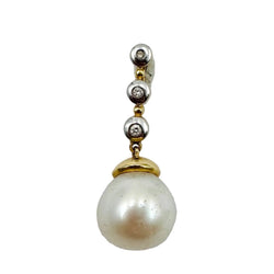 Pendentif en or blanc, or jaune, perle et diamants - Castafiore