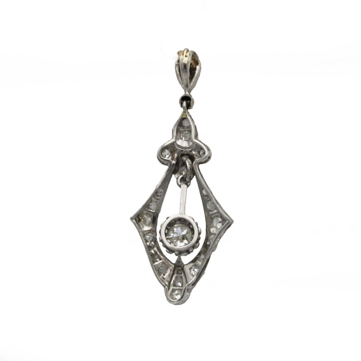 Pendentif en or blanc, platine et diamants - Castafiore