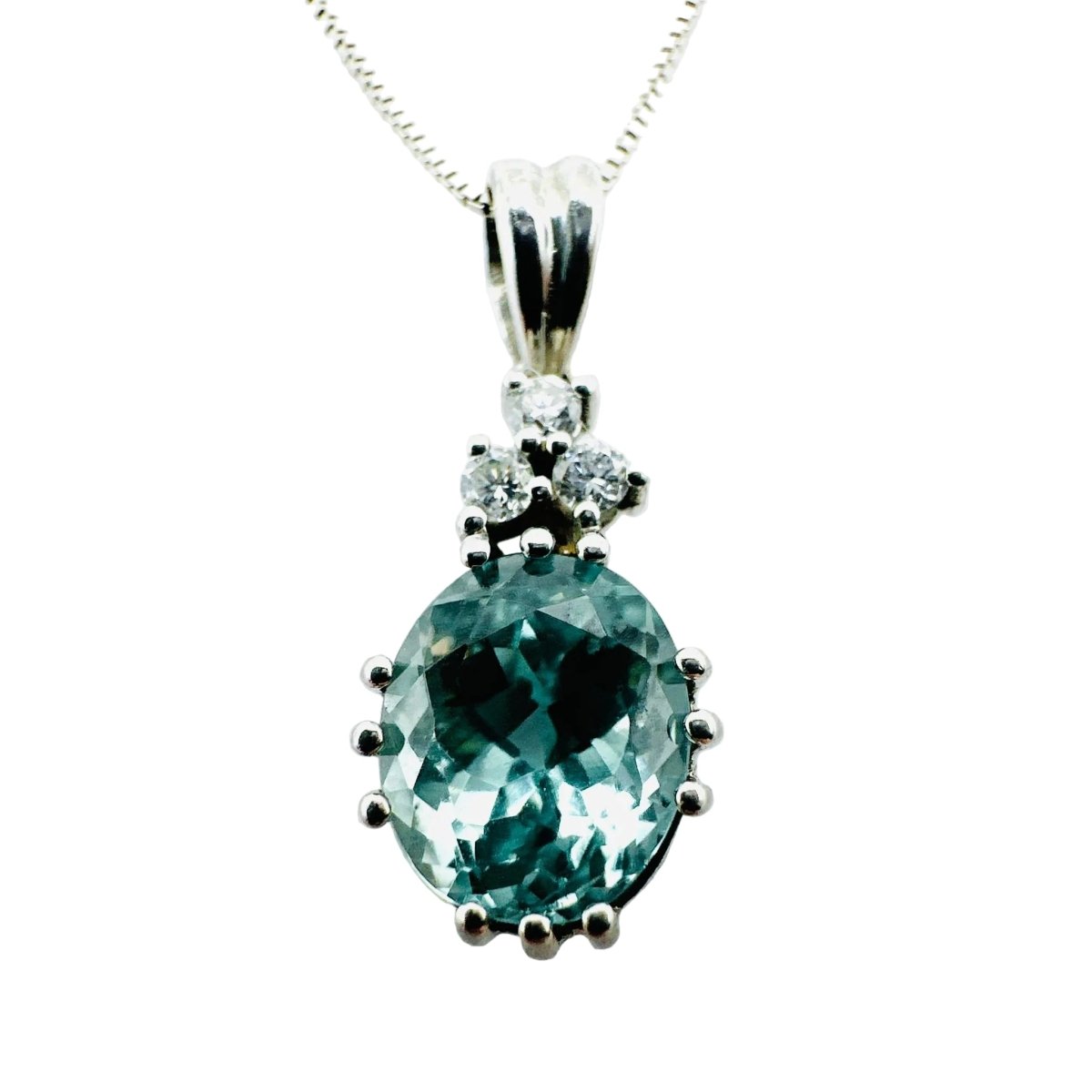 Pendentif en or blanc, rubellite et diamants - Castafiore