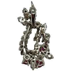 Pendentif en or blanc, rubis et diamants - Castafiore