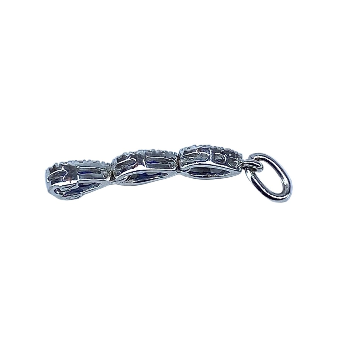 Pendentif en or blanc, saphir et diamants - Castafiore