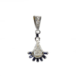 Pendentif en or blanc, saphirs et diamants - Castafiore