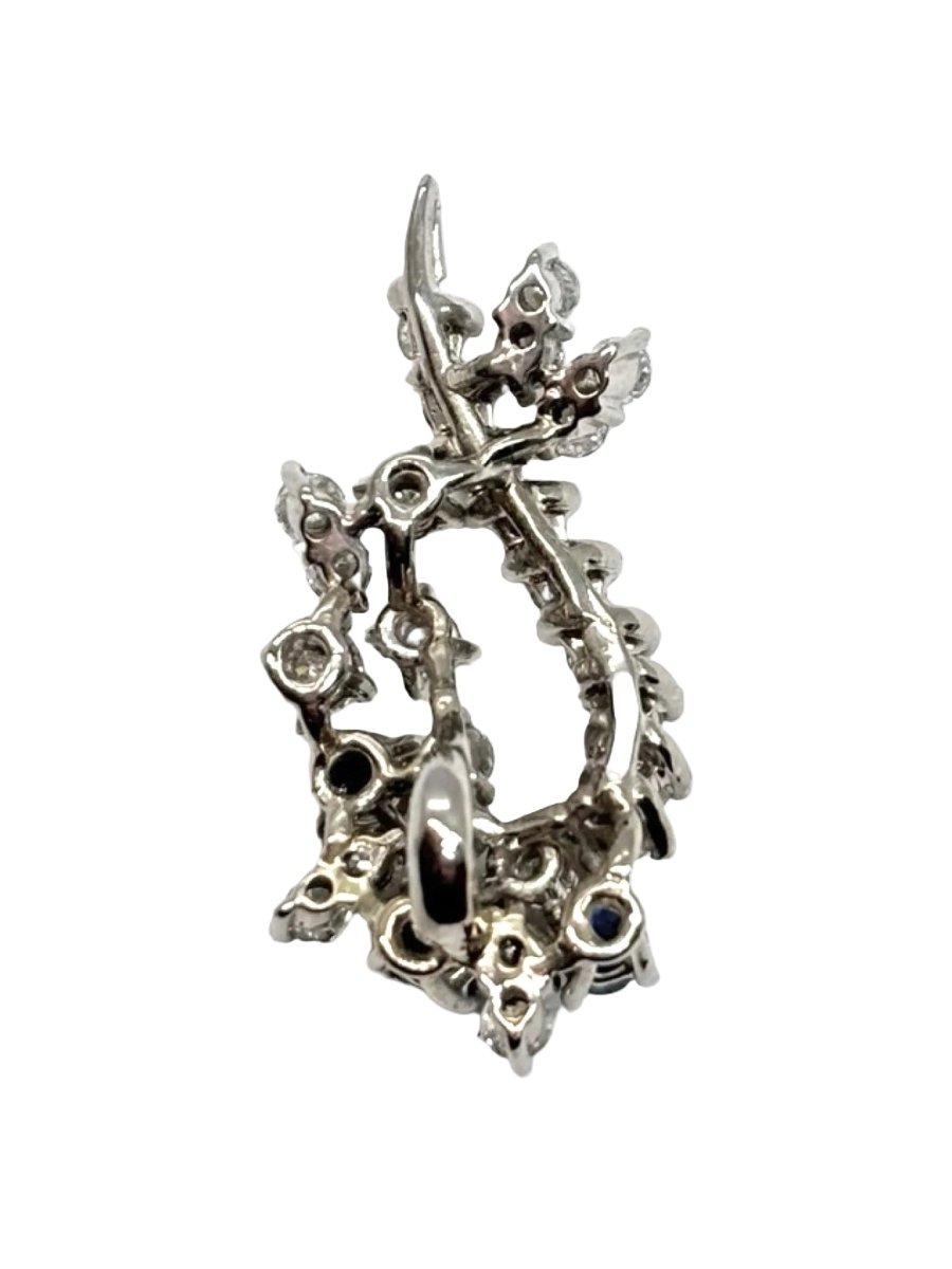 Pendentif en or blanc, saphirs et diamants - Castafiore