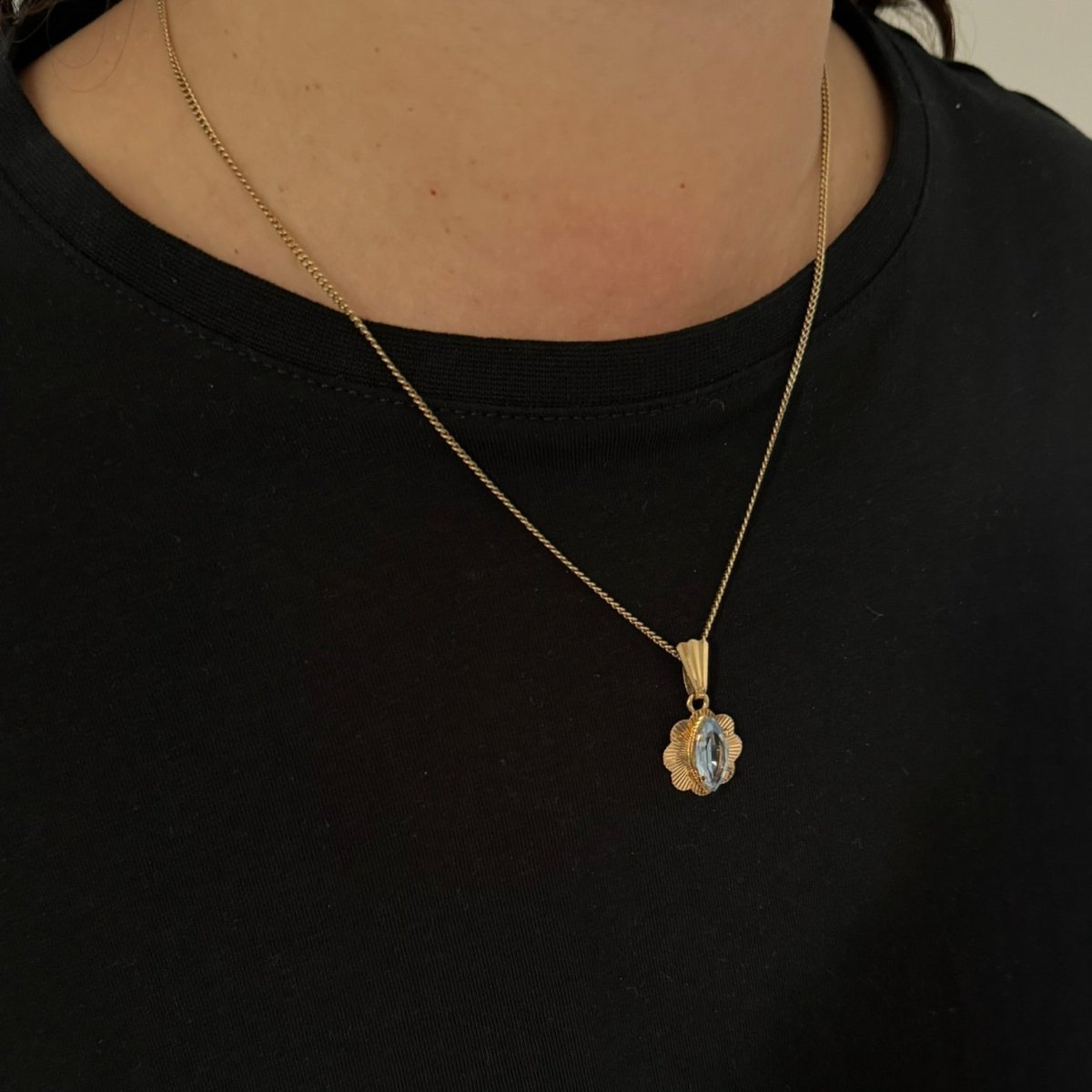 Pendentif en or et topaze - Castafiore