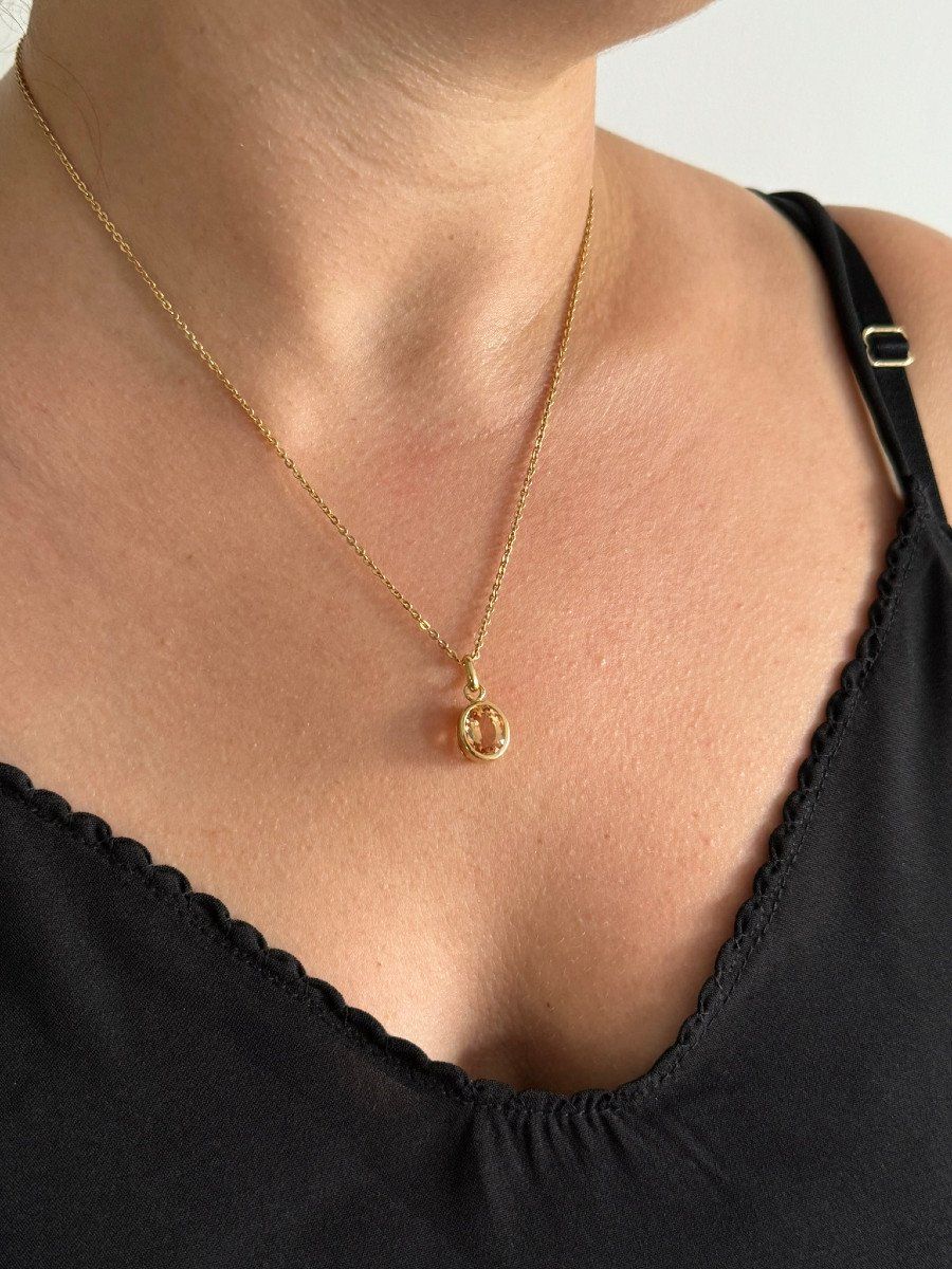 Pendentif en Or et Topaze Impérial - Castafiore