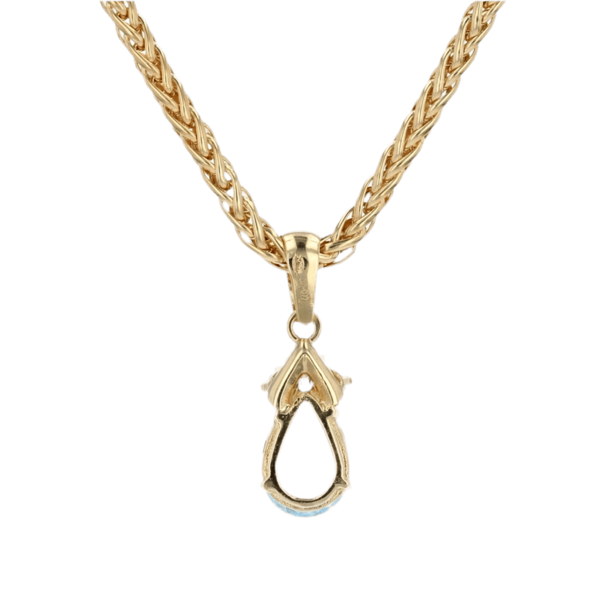 Pendentif en or jaune, aigue - marine et diamants - Castafiore