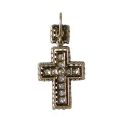 Pendentif en or jaune, argent, émail et diamants - Castafiore