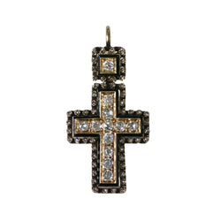 Pendentif en or jaune, argent, émail et diamants - Castafiore