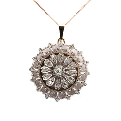 Pendentif en or jaune, argent et diamants - Castafiore