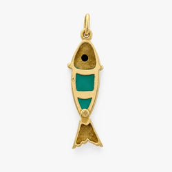 Pendentif en or jaune, calcédoine et onyx - Castafiore