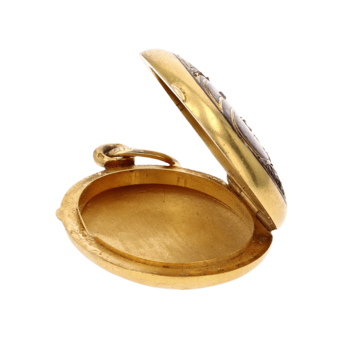 Pendentif en or jaune, émail et diamants - Castafiore