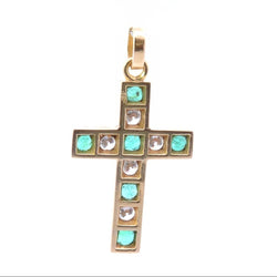 Pendentif en or jaune, émeraude et diamants - Castafiore