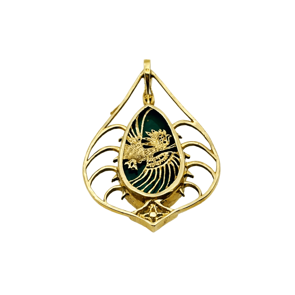 Pendentif en or jaune, émeraude et diamants - Castafiore