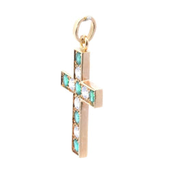 Pendentif en or jaune, émeraude et diamants - Castafiore