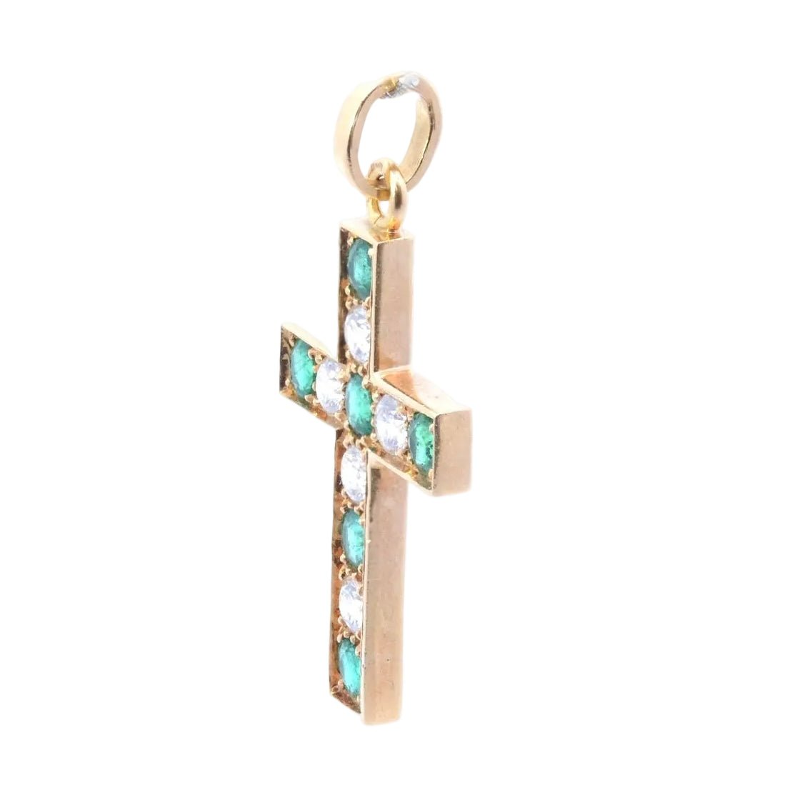 Pendentif en or jaune, émeraude et diamants - Castafiore