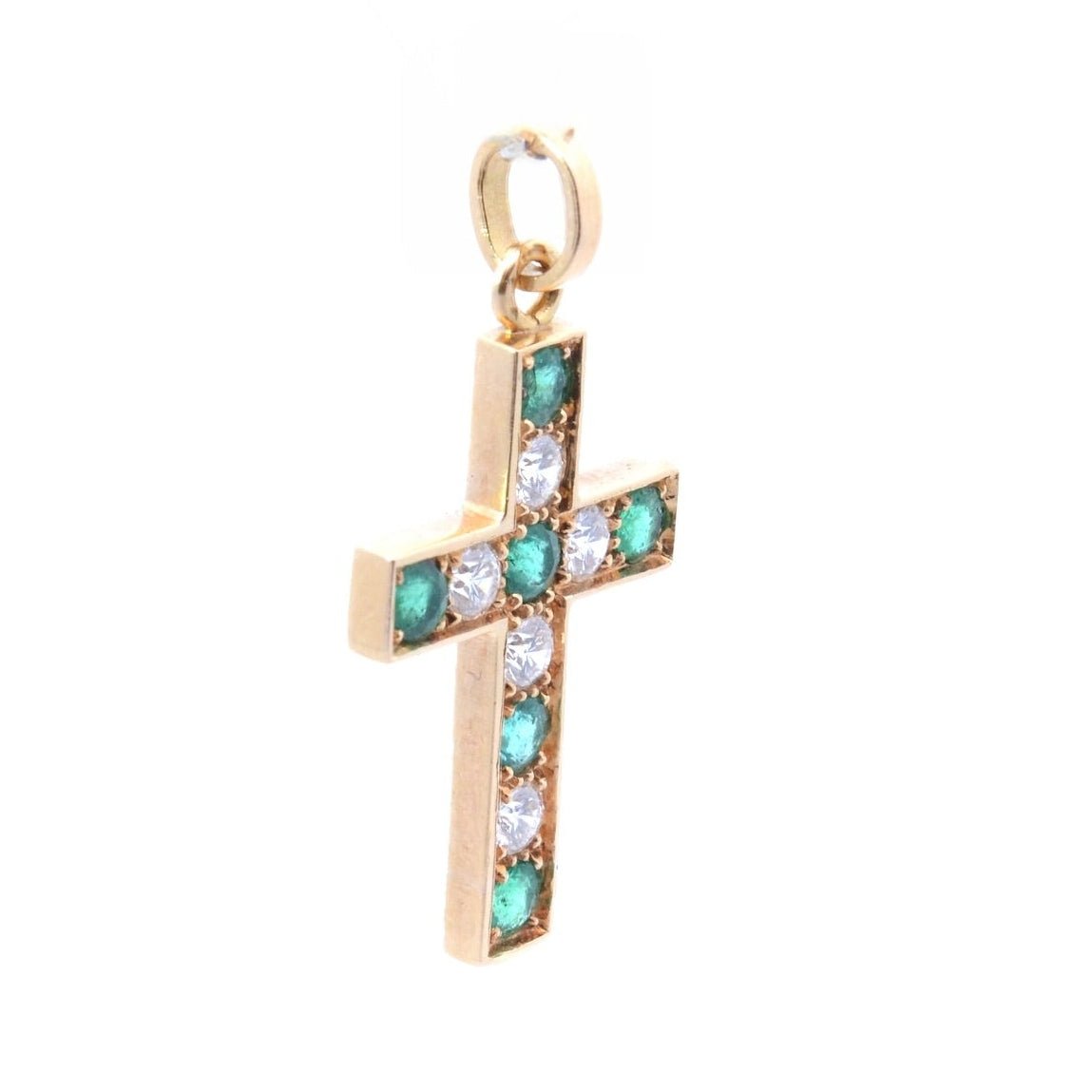 Pendentif en or jaune, émeraude et diamants - Castafiore