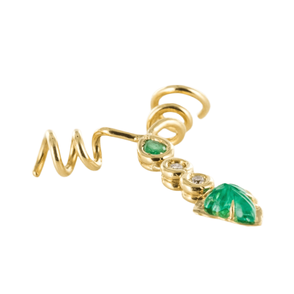 Pendentif en or jaune, émeraudes et diamants - Castafiore