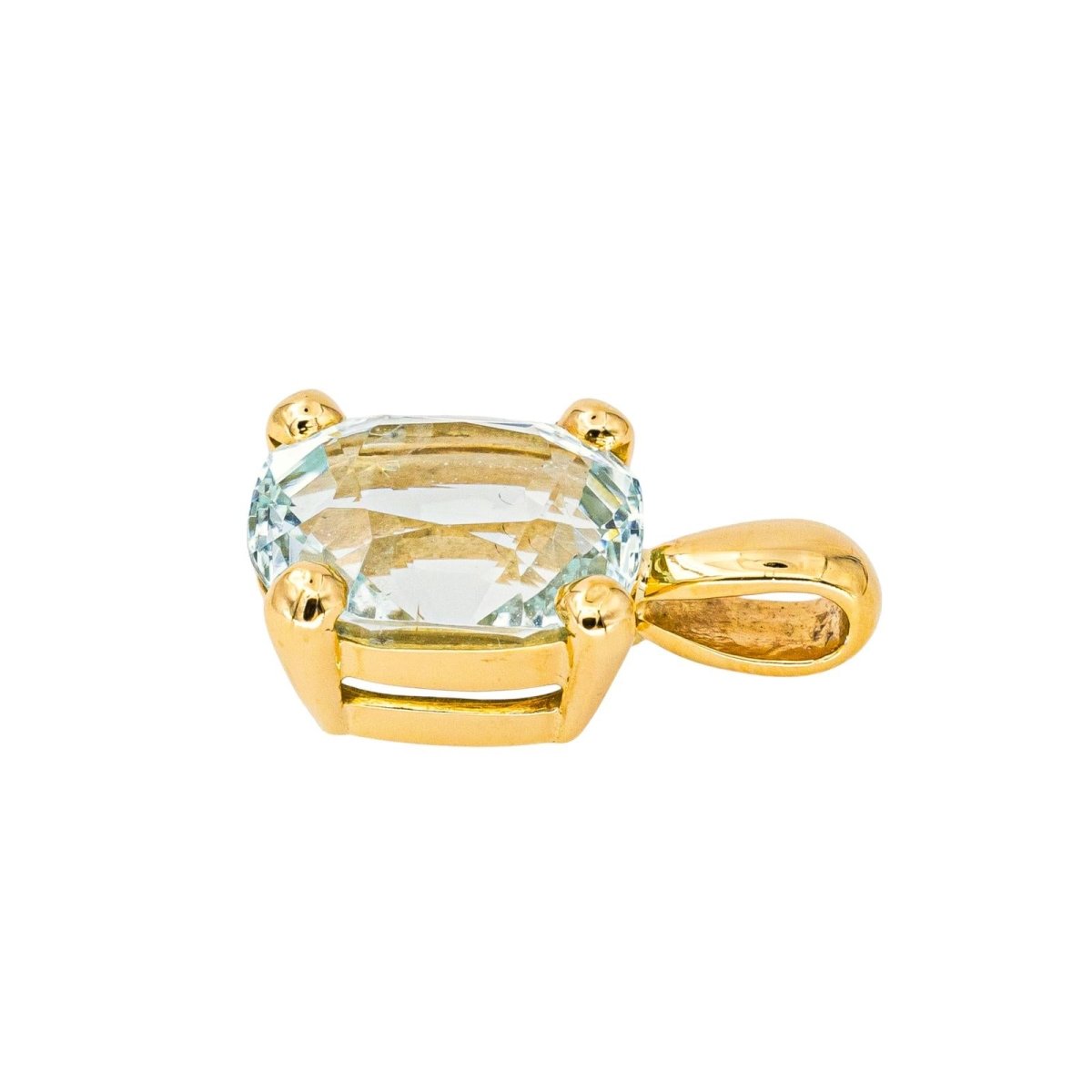 Pendentif en or jaune et aigue - marine - Castafiore
