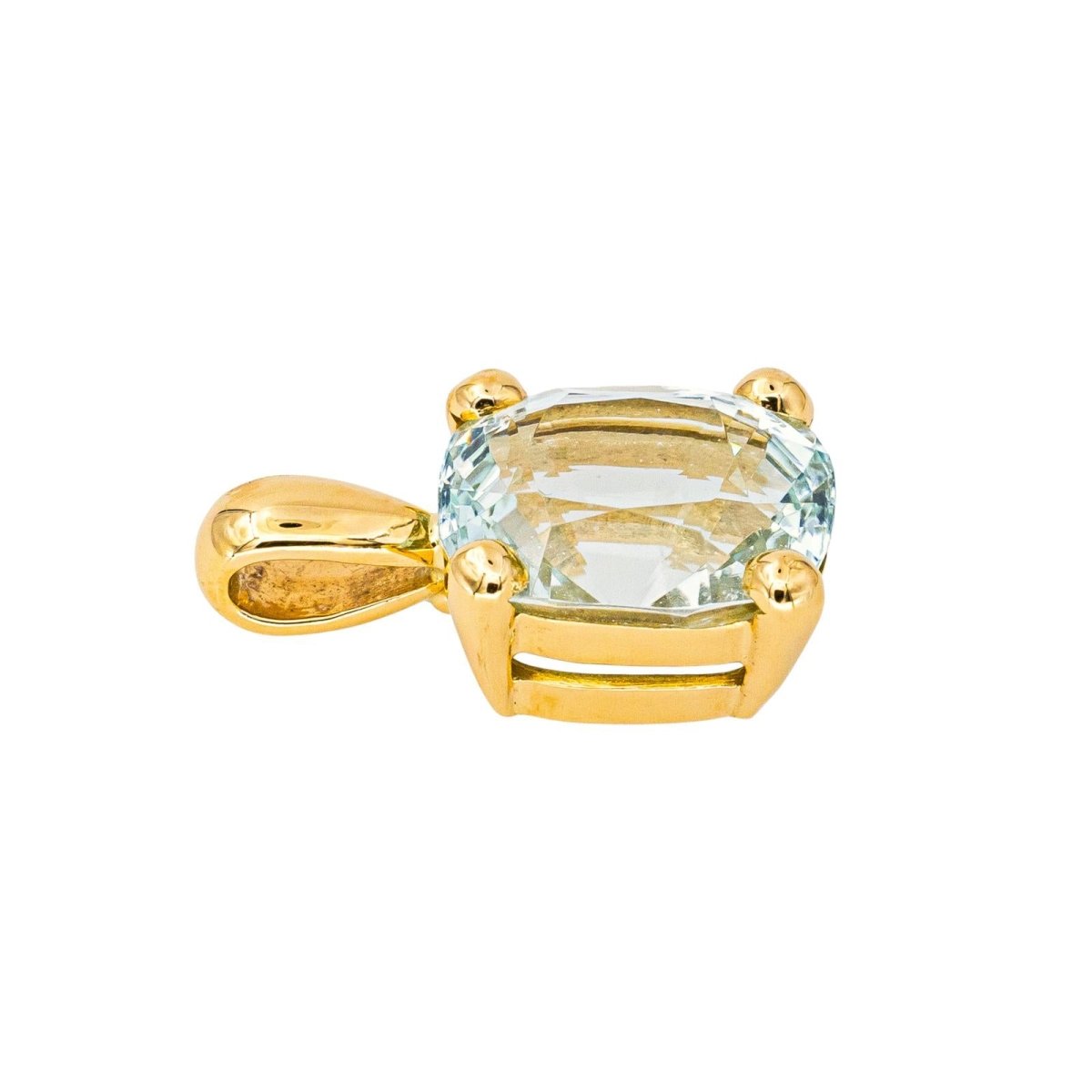 Pendentif en or jaune et aigue - marine - Castafiore